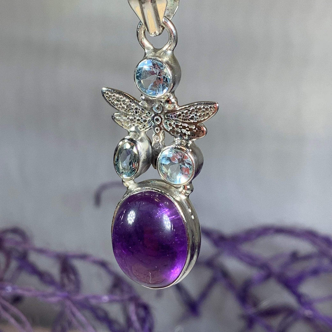 Amethyst Dragonfly Necklace 02