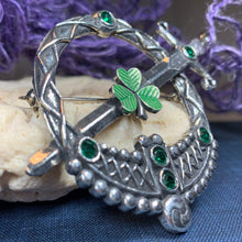 Load image into Gallery viewer, Irish Shamrock Shield Kilt Pin