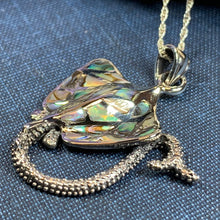 Load image into Gallery viewer, Abalone Manta Ray Necklace 06
