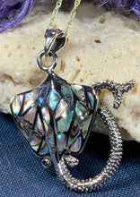 Load image into Gallery viewer, Abalone Manta Ray Necklace 05
