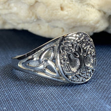 Load image into Gallery viewer, Tree of Life Ring, Celtic Jewelry, Irish Jewelry, Norse Jewelry, Celtic Knot Ring, Anniversary Gift, Wiccan Jewelry, Trinity Knot Ring