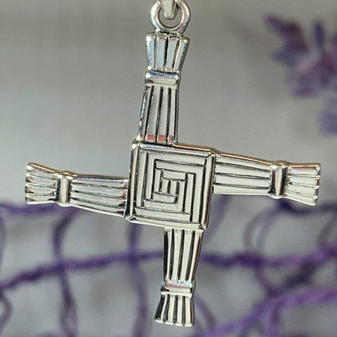 Load image into Gallery viewer, Large Irish Saint Brigid’s Cross Necklace