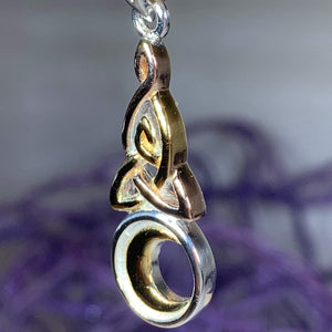 Trinity Crescent Moon Necklace