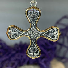 Load image into Gallery viewer, Celtic Cross Necklace, Irish Jewelry, Celtic Jewelry, Ireland Gift, Scotland Jewelry, Bridal Jewelry, Irish Cross, Medieval Cross, Wife Gift