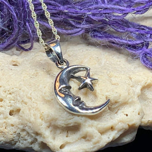 Petite Moon and Star Necklace