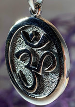 Load image into Gallery viewer, Silver Om Necklace