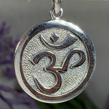 Load image into Gallery viewer, Silver Om Necklace