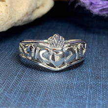 Load image into Gallery viewer, Claddagh Ring, Celtic Jewelry, Irish Jewelry, Celtic Knot Jewelry, Ireland Ring, Irish Dance Gift, Anniversary Gift, Bridal Jewelry