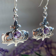 Load image into Gallery viewer, Amethyst Thistle Earrings