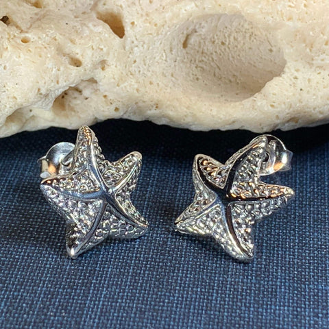 Load image into Gallery viewer, Sunny Starfish Post Earrings in Sterling Silver