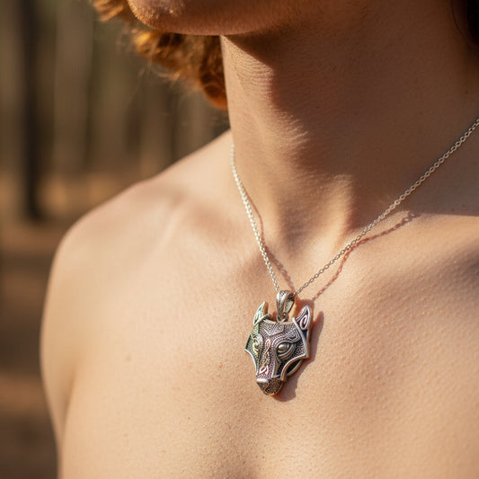 Viking Wolf Necklace — view 2