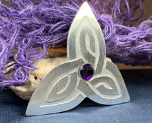 Load image into Gallery viewer, Trinity Knot Crystal Brooch