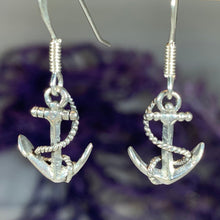 Load image into Gallery viewer, Petite Anchor SIlver Earrings
