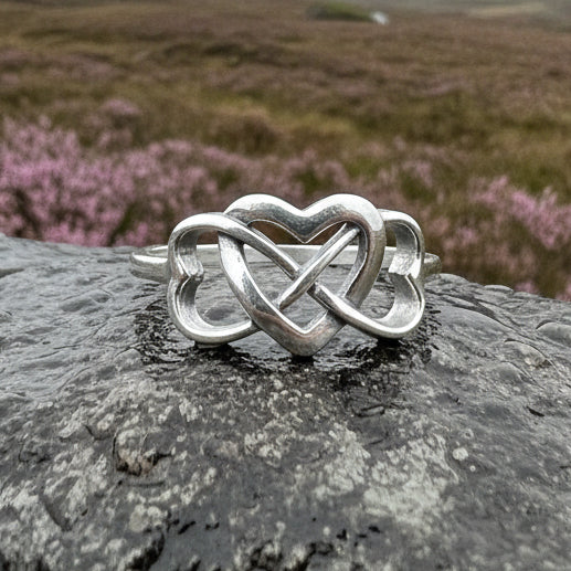 Milis Celtic Heart Ring in Sterling Silver