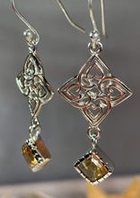 Load image into Gallery viewer, Celtic Love Knot Gemstone Earrings
