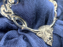 Load image into Gallery viewer, Pewter Scotland Highland Cow Scarf Ring