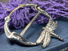 Load image into Gallery viewer, Dragonfly Scarf Ring, Scotland Jewelry, Celtic Jewelry, Nature Jewelry, Outlander Gift, Mom Gift, Wife Gift, Sister Gift, Friendship Gift