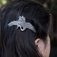 Load image into Gallery viewer, Crane Hair Clip, Celtic Barrette, Bird Jewelry, Heron Jewelry, Friendship Gift, Wiccan Jewelry, Hair Jewelry, Nature Barrette
