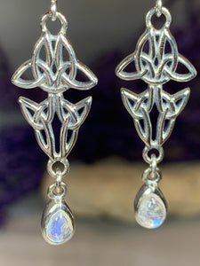 Emerald Crystal Trinity Knot Earrings