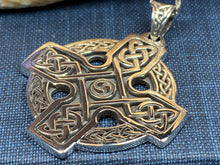 Load image into Gallery viewer, Lyre Celtic Cross Necklace