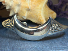 Load image into Gallery viewer, Moon Bracelet, Celtic Jewelry, Irish Jewelry, Crescent Moon Jewelry, Celestial Jewelry, Viking Jewelry, Bangle Bracelet, Cuff Bracelet