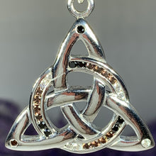 Load image into Gallery viewer, Trinity Knot Necklace, Celtic Jewelry, Irish Jewelry, Scotland Jewelry, Anniversary Gift, Mom Gift, Graduation Gift, Ireland Gift