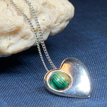 Load image into Gallery viewer, Scottish Heart Necklace, Heather Gem, Gift for Her, Heart Pendant, Friendship Gift, Celtic Jewelry, Scotland Jewelry, Graduation Gift
