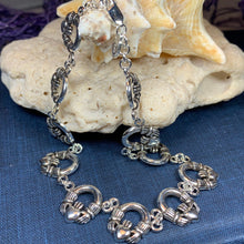 Load image into Gallery viewer, Claddagh Bracelet, Irish Jewelry, Celtic Bracelet, Bridal Jewelry, Girlfriend Gift, Wife Gift, Heart Jewelry, Ireland Gift, Anniversary Gift