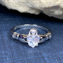 Load image into Gallery viewer, Claddagh Ring, Celtic Jewelry, Irish Jewelry, Bridal Jewelry, Ireland Gift, Heart Jewelry, Anniversary Gift, Girlfriend Gift, Wife Gift