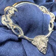 Load image into Gallery viewer, Pewter Scotland Highland Cow Scarf Ring