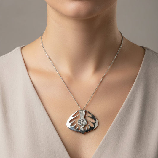 Mackenzie Scottish Thistle Necklace - Handmade in Scotland