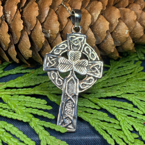 Collins Celtic Cross Shamrock Necklace