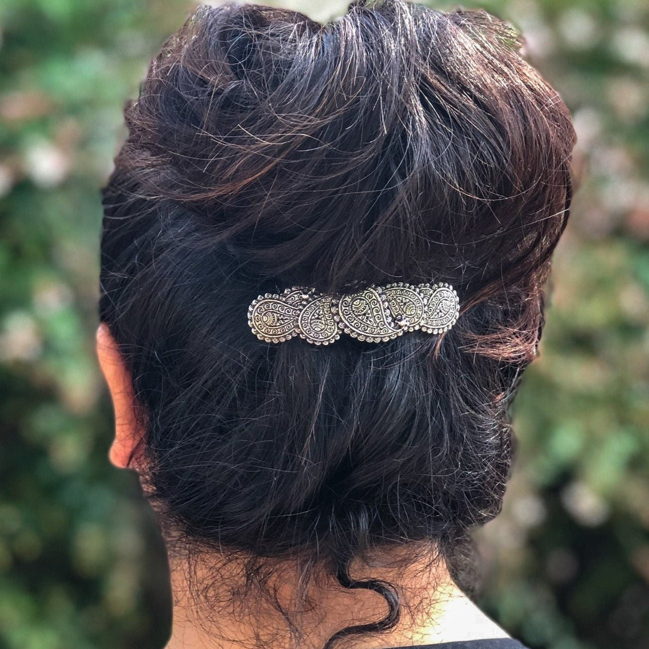 Scottish Paisley Hair Clip, Celtic Barrette, Scotland Jewelry, Friendship Gift, Celtic Hair Slide, Celtic Jewelry, Pewter Barrette