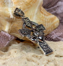 Load image into Gallery viewer, Galway Claddagh Cross Necklace
