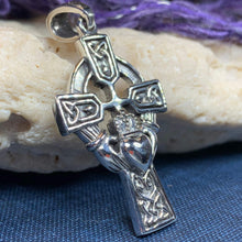 Load image into Gallery viewer, Galway Claddagh Cross Necklace