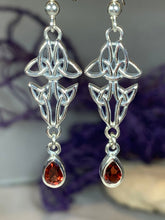 Load image into Gallery viewer, Artisan Long Trinity Knot Earrings