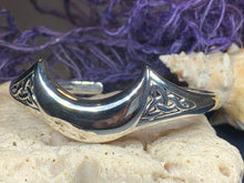 Load image into Gallery viewer, Moon Bracelet, Celtic Jewelry, Irish Jewelry, Crescent Moon Jewelry, Celestial Jewelry, Viking Jewelry, Bangle Bracelet, Cuff Bracelet