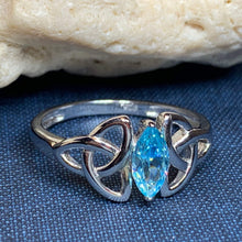 Load image into Gallery viewer, Topaz Trinity Knot Ring