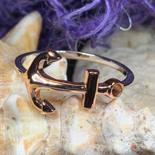 Load image into Gallery viewer, Rose Gold Hope Anchor Ring