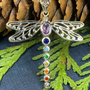 Chakra Dragonfly Necklace