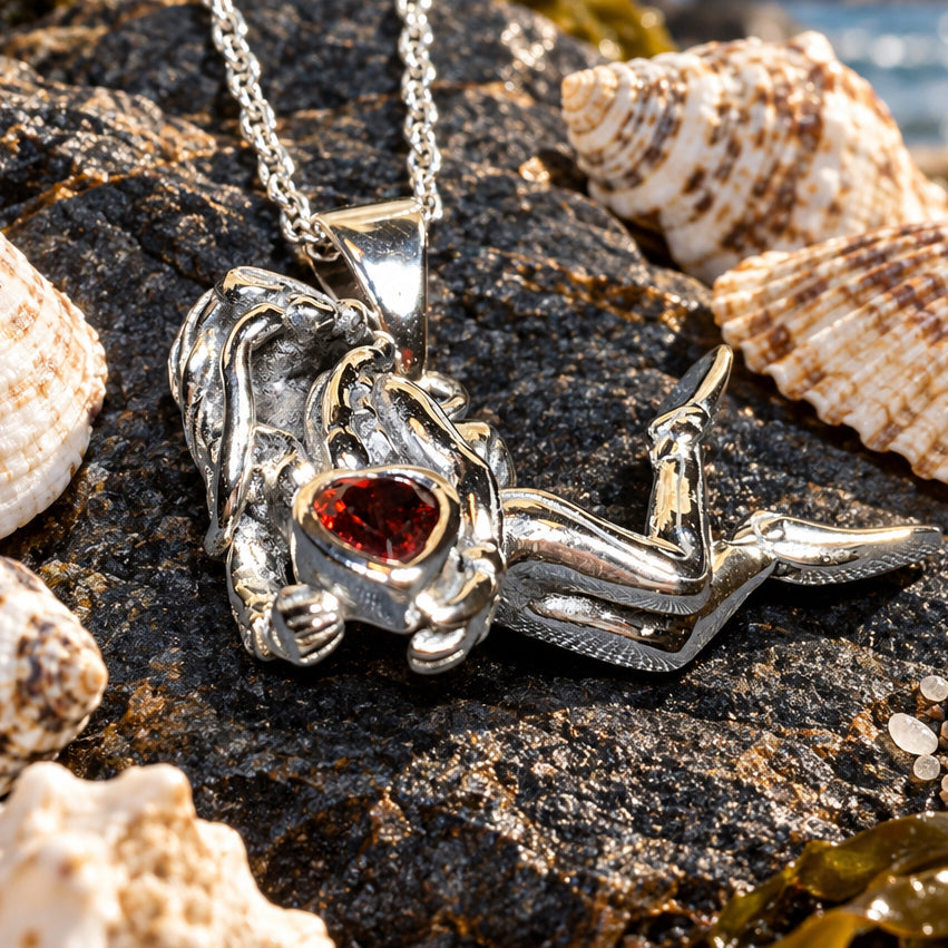 Ocean Diver Necklace in Sterling Silver — view 10