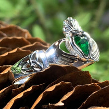 Load image into Gallery viewer, Traditional Irish Claddagh ring symbolizing love, loyalty and friendship. Sterling silver Irish jewelry Celtic Crystal Designs