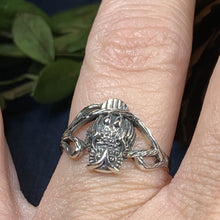 Load image into Gallery viewer, Owl Ring, Bird Jewelry, Owl Jewelry, Nature Jewelry, Celtic Jewelry, Anniversary Gift, Wiccan Jewelry, Pagan Jewelry, Mom Gift, Teacher Gift