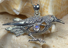 Load image into Gallery viewer, Raven Necklace, Wiccan Jewelry, Crow Pendant, Black Bird Pendant, Bird Jewelry, Pagan Jewelry, Nature Lover, Poe Jewelry, Gothic Jewelry