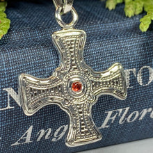 Load image into Gallery viewer, Saint Cuthbert Celtic Cross Necklace