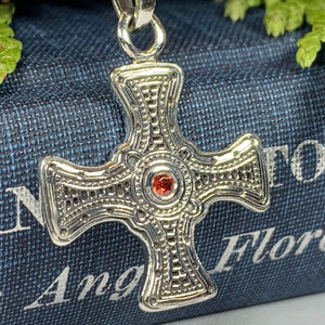 Saint Cuthbert Celtic Cross Necklace