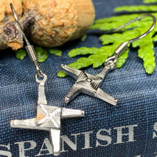Load image into Gallery viewer, Pewter Saint Brigid's Cross Earrings