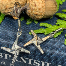 Load image into Gallery viewer, Pewter Saint Brigid's Cross Earrings
