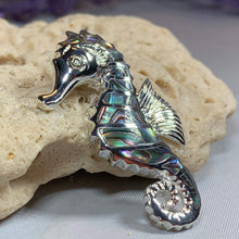 Load image into Gallery viewer, Abalone Seahorse Necklace 06