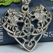 Load image into Gallery viewer, Celtic Wolf Love Necklace
